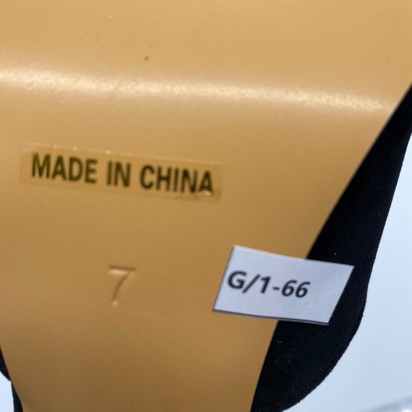 XYD Black Pointy Toe Kitten Heel Mules - Picture 10 of 10